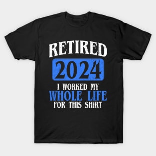 Retired 2024 Retirement Men Women Humor T-Shirt